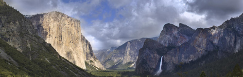 Yosemite Valley as viewed from the west. Photographed by Keith Kirk